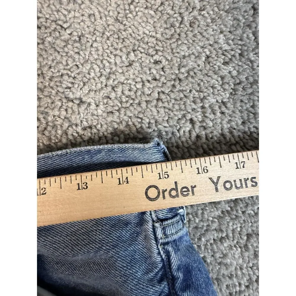Pilcro And The Letterpress Tilde High Rise Jeans Womens 28 Blue Slim Straight